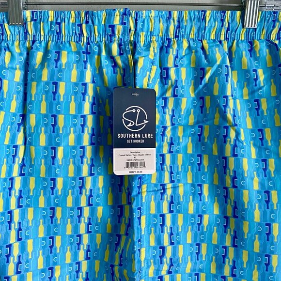 Southern Lure Get Hooked XL Men's Swim Trunks Pockets Bottle Print NEW NWT - Picture 5 of 8